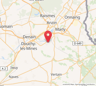 Map of Maing, Hauts-de-France