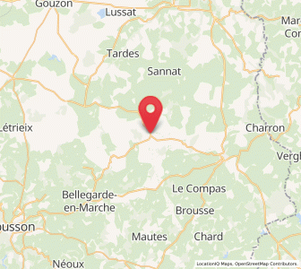 Map of Mainsat, Nouvelle-Aquitaine