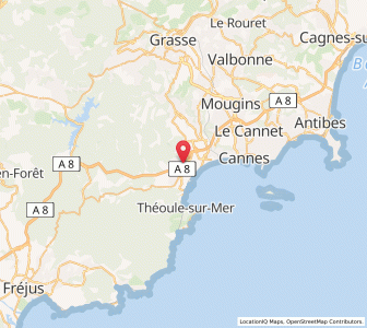 Map of Mandelieu-la-Napoule, Provence-Alpes-Côte d'Azur