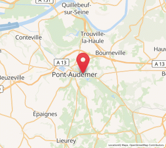 Map of Manneville-sur-Risle, Normandy