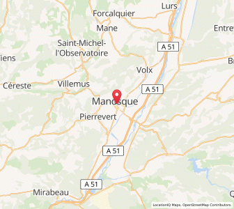 Map of Manosque, Provence-Alpes-Côte d'Azur