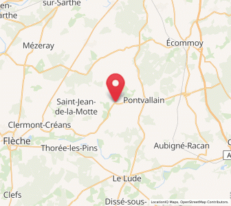 Map of Mansigné, Pays de la Loire