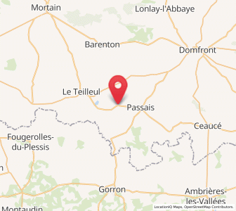 Map of Mantilly, Normandy