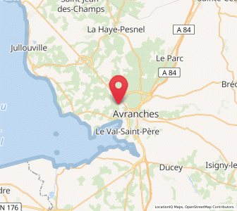 Map of Marcey-les-Grèves, Normandy