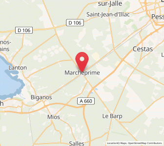 Map of Marcheprime, Nouvelle-Aquitaine