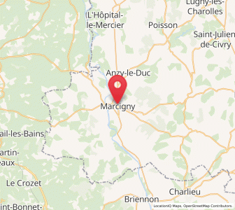 Map of Marcigny, Bourgogne-Franche-Comté
