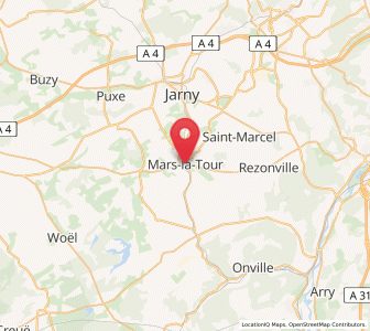 Map of Mars-la-Tour, Grand Est