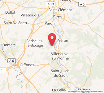 Map of Marsangy, Bourgogne-Franche-Comté
