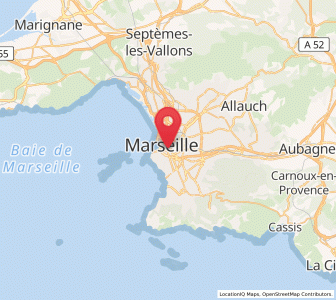 Map of Marseille Prefecture, Provence-Alpes-Côte d'Azur