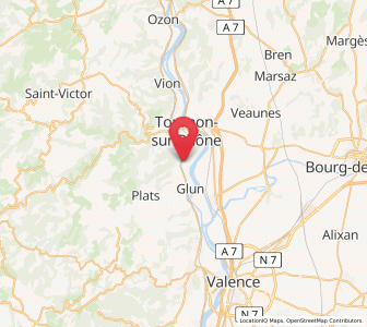 Map of Mauves, Auvergne-Rhône-Alpes