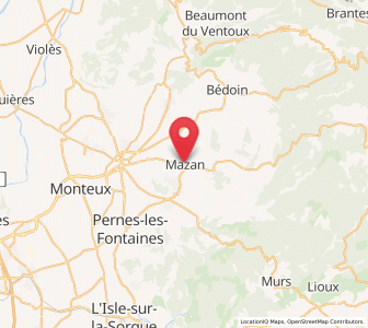 Map of Mazan, Provence-Alpes-Côte d'Azur