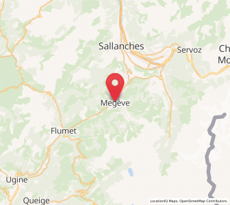 Map of Megève, Auvergne-Rhône-Alpes