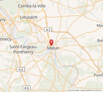 Map of Melun, Île-de-France