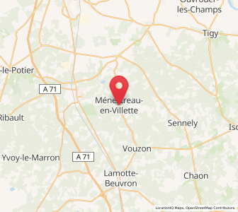Map of Ménestreau-en-Villette, Centre