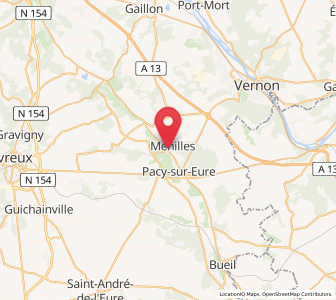 Map of Ménilles, Normandy