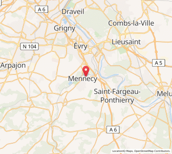 Map of Mennecy, Île-de-France