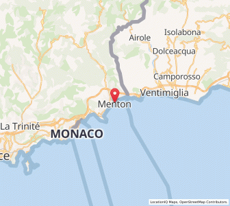 Map of Menton, Provence-Alpes-Côte d'Azur