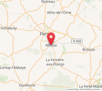 Map of Messei, Normandy