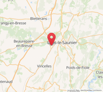 Map of Messia-sur-Sorne, Bourgogne-Franche-Comté