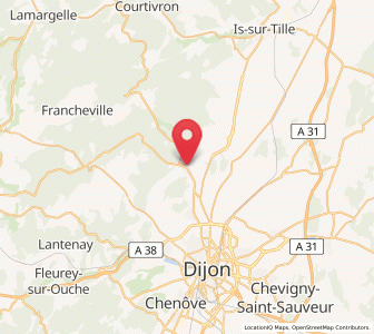 Map of Messigny-et-Vantoux, Bourgogne-Franche-Comté