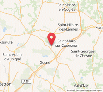 Map of Mézières-sur-Couesnon, Brittany