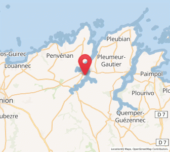 Map of Minihy-Tréguier, Brittany