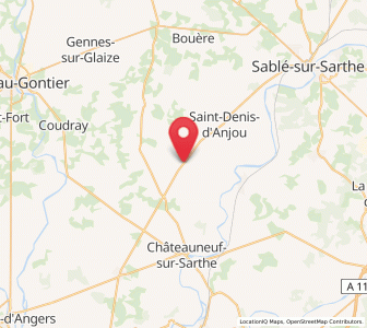 Map of Miré, Pays de la Loire