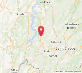 Map of Moirans-en-Montagne, Bourgogne-Franche-Comté