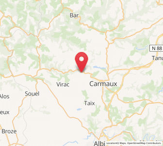Map of Monestiés, Occitanie