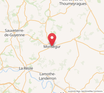 Map of Monségur, Nouvelle-Aquitaine