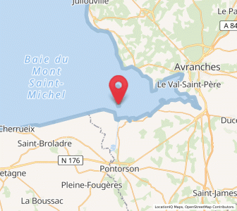 Map of Mont Saint-Michel, Normandy