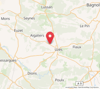 Map of Montaren-et-Saint-Médiers, Occitanie