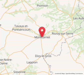 Map of Montcornet, Hauts-de-France