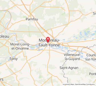 Map of Montereau-Fault-Yonne, Île-de-France