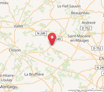 Map of Montfaucon-Montigné, Pays de la Loire