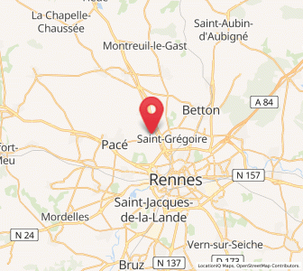 Map of Montgermont, Brittany