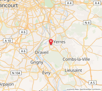 Map of Montgeron, Île-de-France