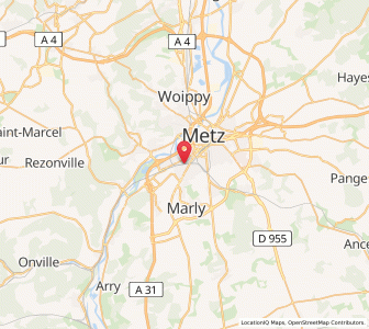 Map of Montigny-lès-Metz, Grand Est