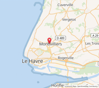 Map of Montivilliers, Normandy
