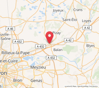 Map of Montluel, Auvergne-Rhône-Alpes