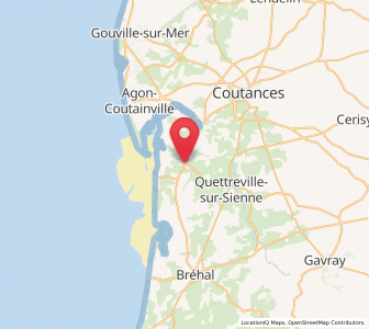 Map of Montmartin-sur-Mer, Normandy