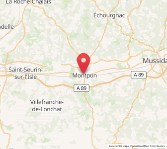 Map of Montpon-Ménestérol, Nouvelle-Aquitaine