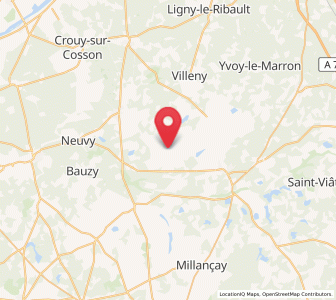 Map of Montrieux-en-Sologne, Centre
