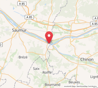 Map of Montsoreau, Pays de la Loire
