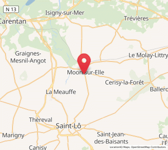 Map of Moon-sur-Elle, Normandy