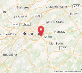 Map of Morre, Bourgogne-Franche-Comté