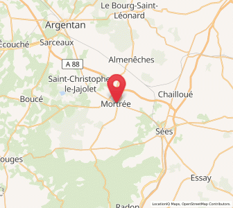 Map of Mortrée, Normandy