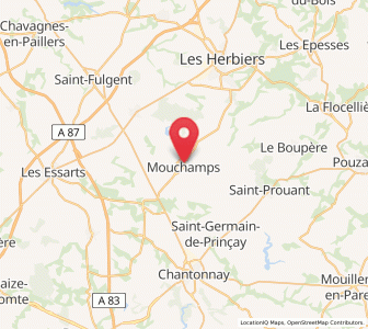 Map of Mouchamps, Pays de la Loire