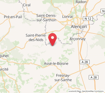Map of Moulins-le-Carbonnel, Pays de la Loire