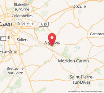 Map of Moult, Normandy